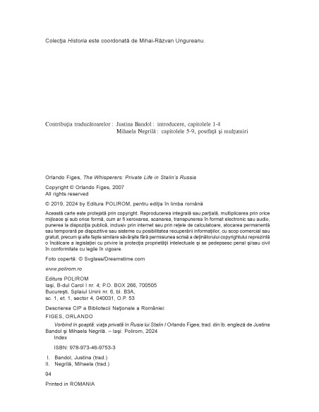 Vorbind în şoaptă. Viaţa privată în Rusia lui Stalin