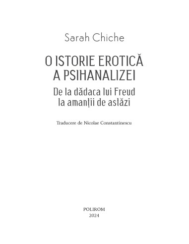 O istorie erotică a psihanalizei
