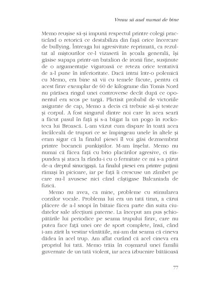 Vreau să aud numai de bine