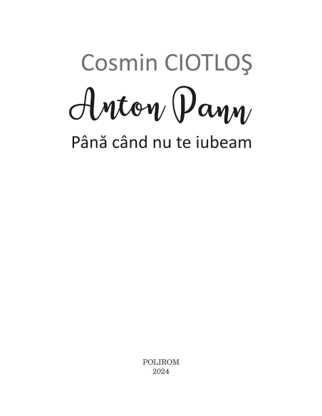 Anton Pann. Până când nu te iubeam