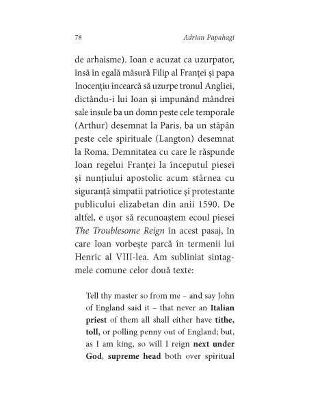 Shakespeare interpretat de Adrian Papahagi. Regele Ioan * Richard al II-lea