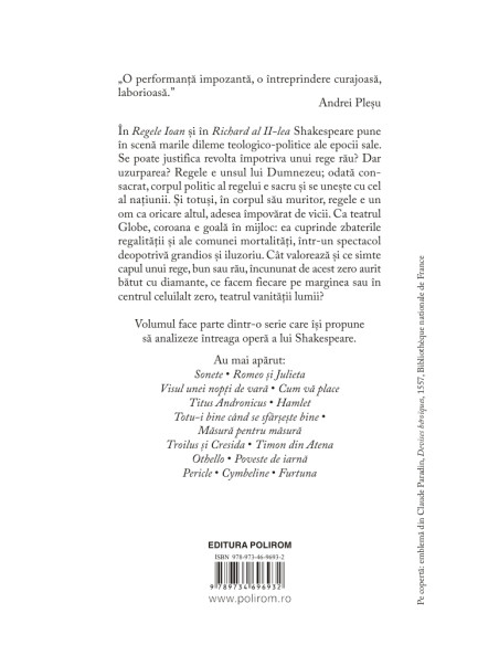 Shakespeare interpretat de Adrian Papahagi. Regele Ioan * Richard al II-lea