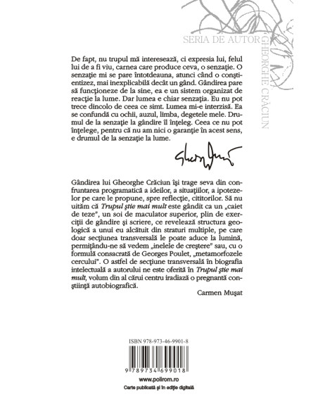 Trupul ştie mai mult