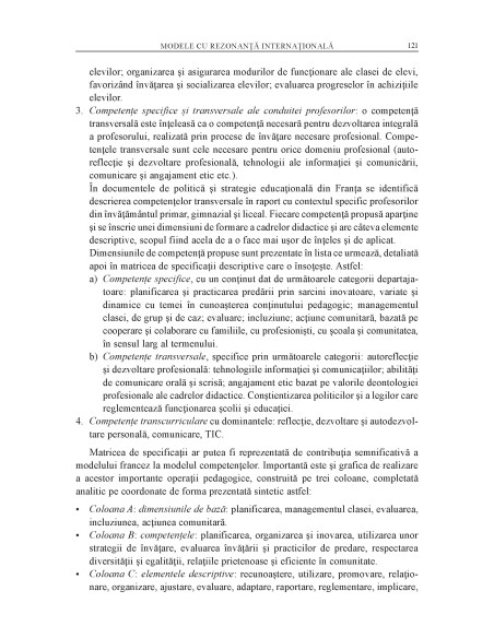 Învăţământ şi competenţe educaţionale