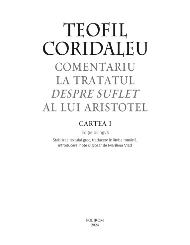 Comentariu la tratatul Despre suflet...