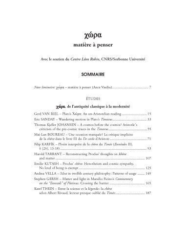 Chôra. Revistă de studii antice şi...