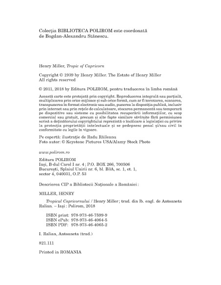 Tropicul Capricornului (ediţia 2018)