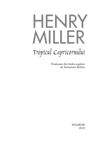 Tropicul Capricornului (ediţia 2018)