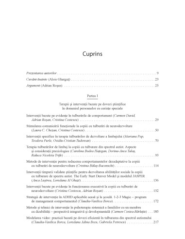 Terapii şi intervenţii...