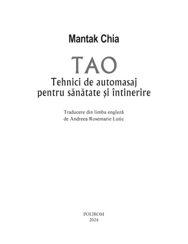 Tao. Tehnici de automasaj pentru...
