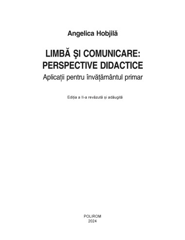 Limbă şi comunicare: perspective...
