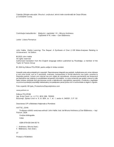 Învăţarea vizibilă