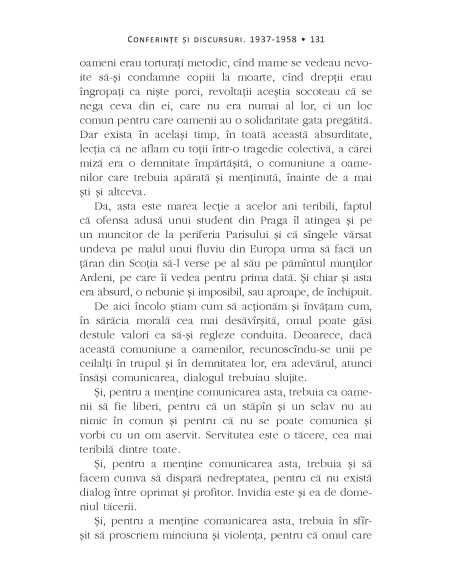 Conferinţe şi discursuri. 1937-1958