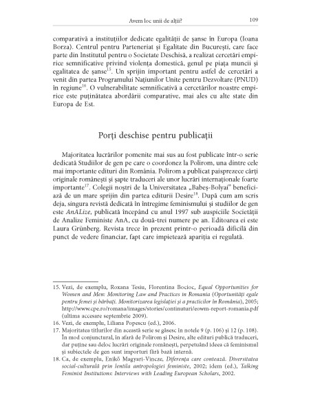 Avem loc unii de alţii?