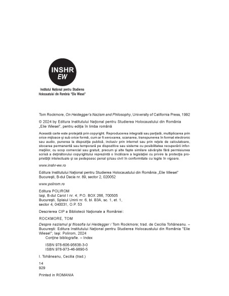 Despre nazismul şi filosofia lui Heidegger