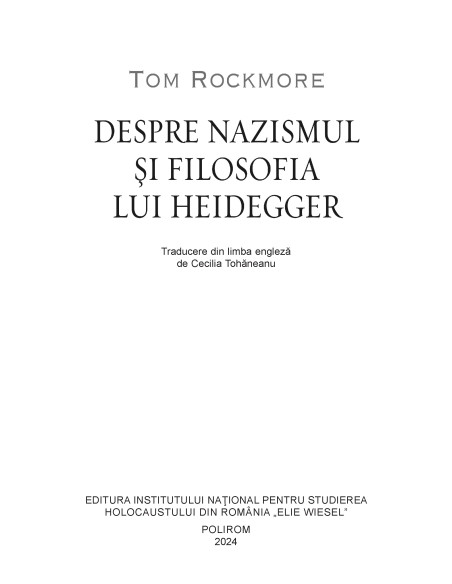 Despre nazismul şi filosofia lui Heidegger