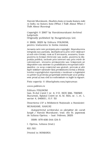 Autoportretul scriitorului ca alergător de cursă lungă