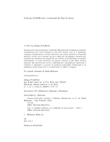 Istoria povestită copiilor. Volumul 2: Nobilul Aethicus şi o călătorie în jurul lumii