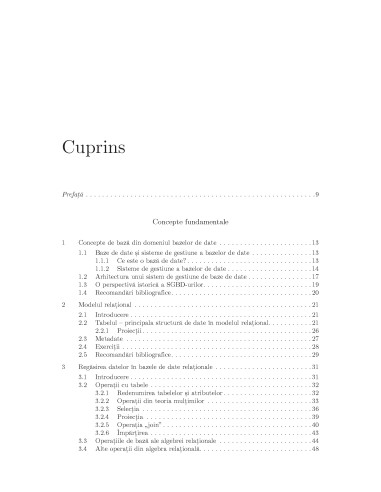 Teoria şi practica bazelor de date