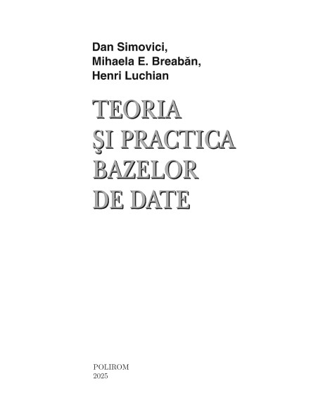 Teoria şi practica bazelor de date