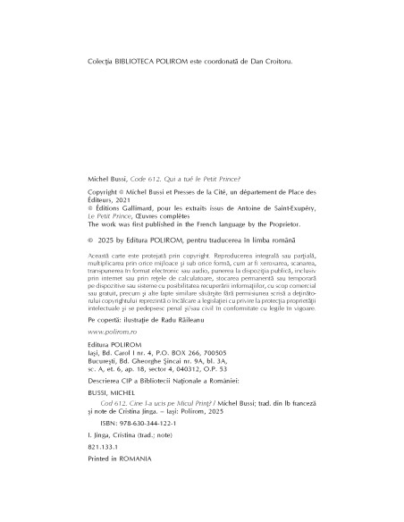 Cod 612. Cine l-a ucis pe Micul Prinţ?