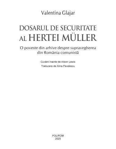 Dosarul de Securitate al Hertei Müller
