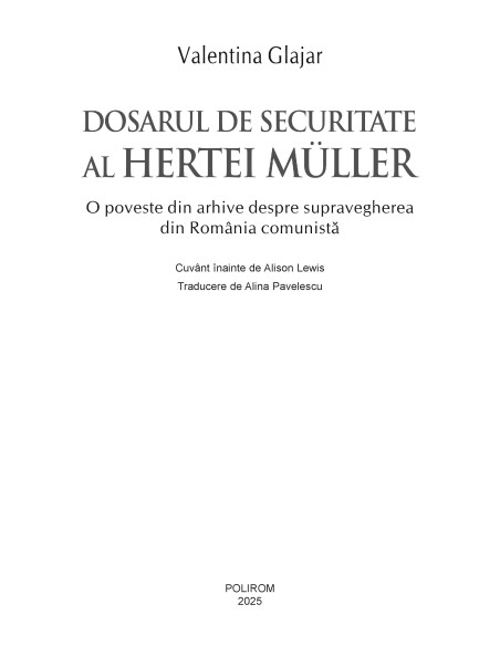 Dosarul de Securitate al Hertei Müller