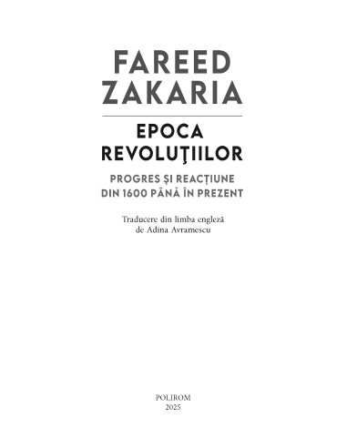 Epoca revoluţiilor Epoca revoluţiilor