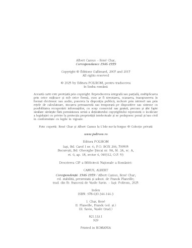 Corespondenţă. 1946-1959