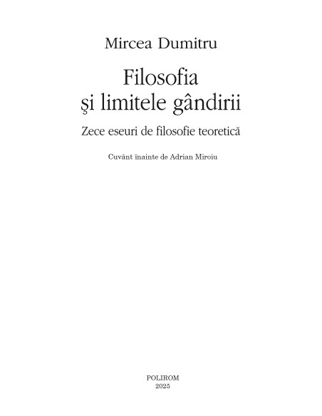 Filosofia şi limitele gândirii