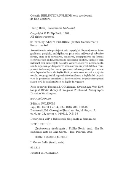 Zuckerman dezlănţuit