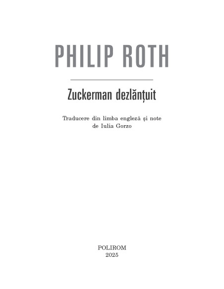 Zuckerman dezlănţuit