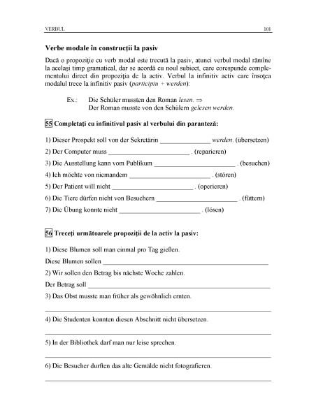 Limba germană. Exerciţii de gramatică şi vocabular