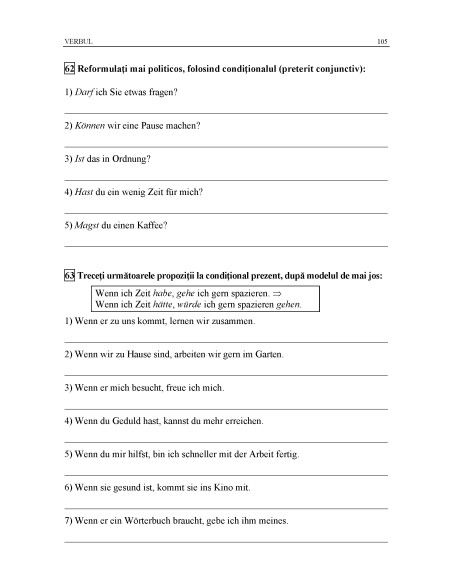 Limba germană. Exerciţii de gramatică şi vocabular