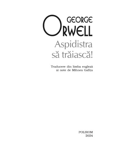 Aspidistra să trăiască!