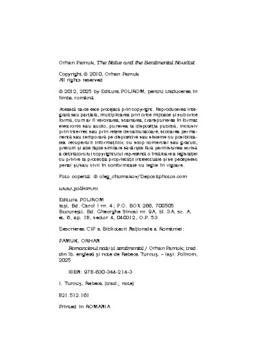 Romancierul naiv şi sentimental