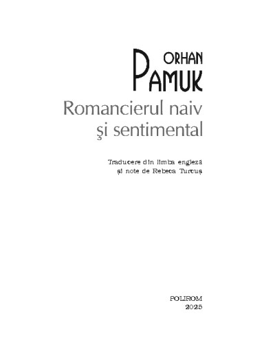 Romancierul naiv şi sentimental