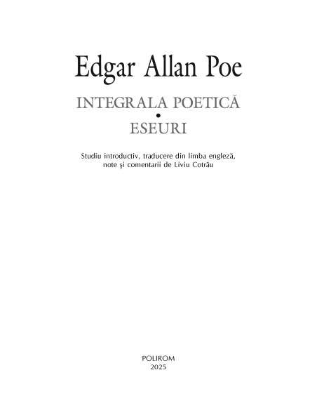 Integrala poetică * Eseuri