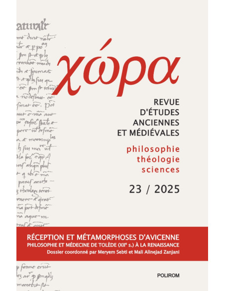 Chôra. Revistă de studii antice şi medievale. Nr. 23/2025