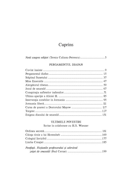 Pergamentul diafan * Ultimele povestiri