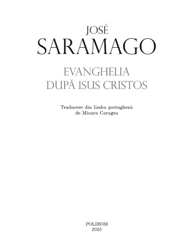 Evanghelia după Isus Cristos