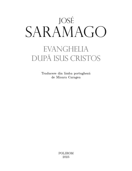 Evanghelia după Isus Cristos