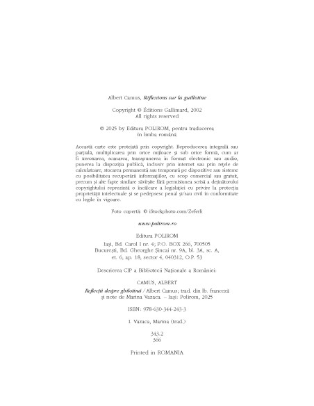 Reflecţii despre ghilotină