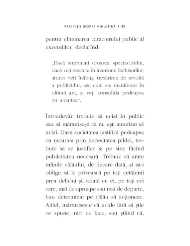 Reflecţii despre ghilotină