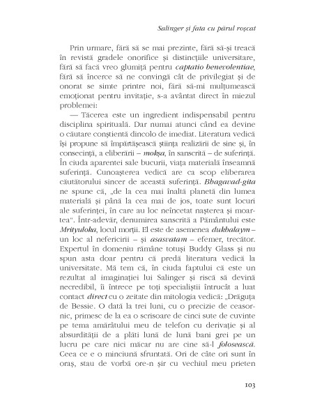 Salinger şi fata cu părul roşcat