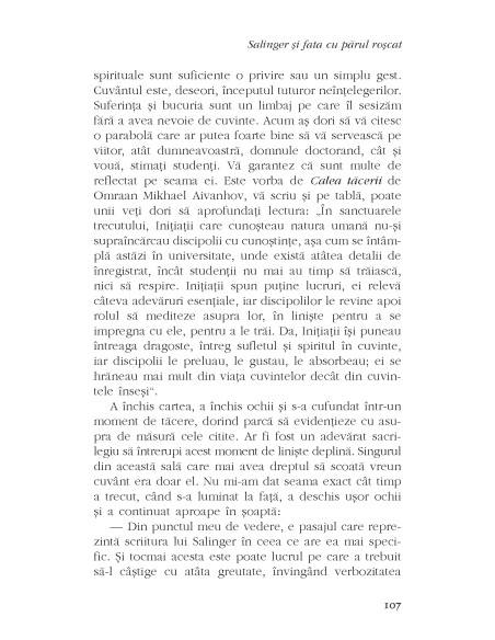 Salinger şi fata cu părul roşcat