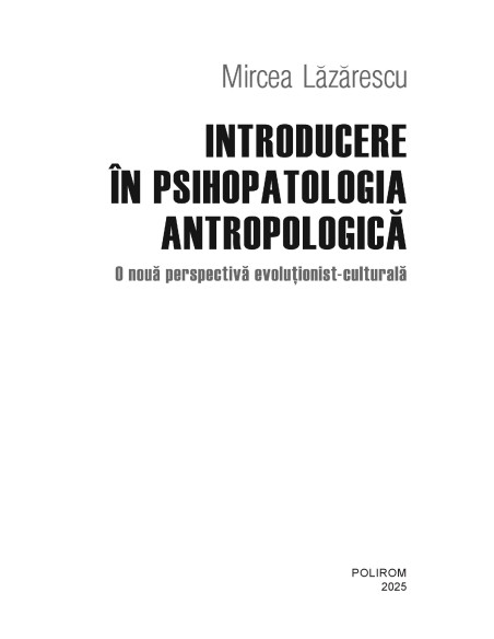 Introducere în psihopatologia antropologică