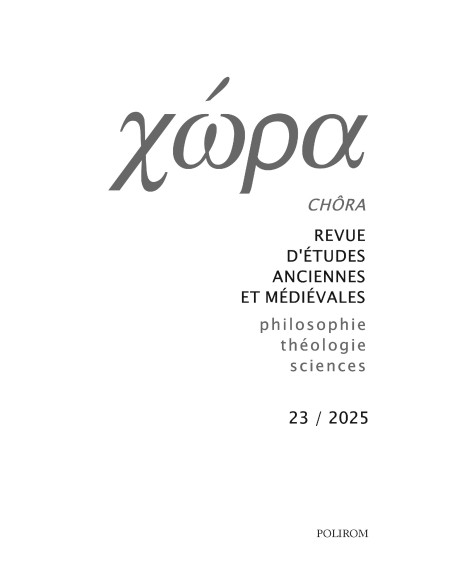 Chôra. Revistă de studii antice şi medievale. Nr. 23/2025