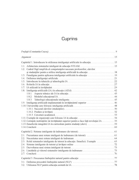 Introducere în utilizarea inteligenţei artificiale în educaţie