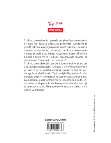 Tsukuru Tazaki cel fără de culoare şi... Tsukuru Tazaki cel fără de culoare şi...